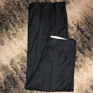 Hart Schaffner & Marx charcoal plaid dress pants